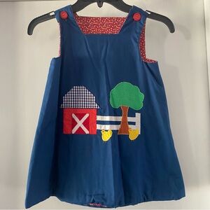 Vtg homemade A-line jumper dress